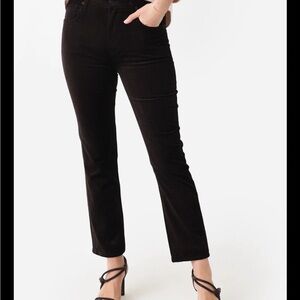 Citizens of Humanity Jolene Black Velvet Pants - Size 27